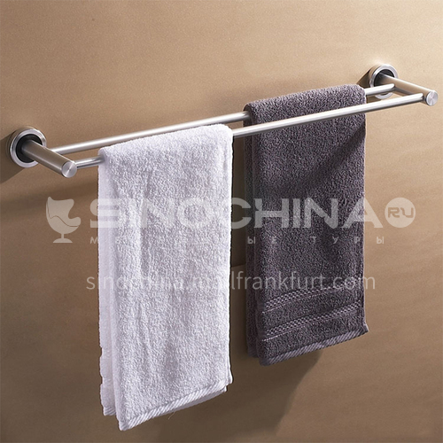 Bathroom silver space aluminum simple parallel bars towel rack9612